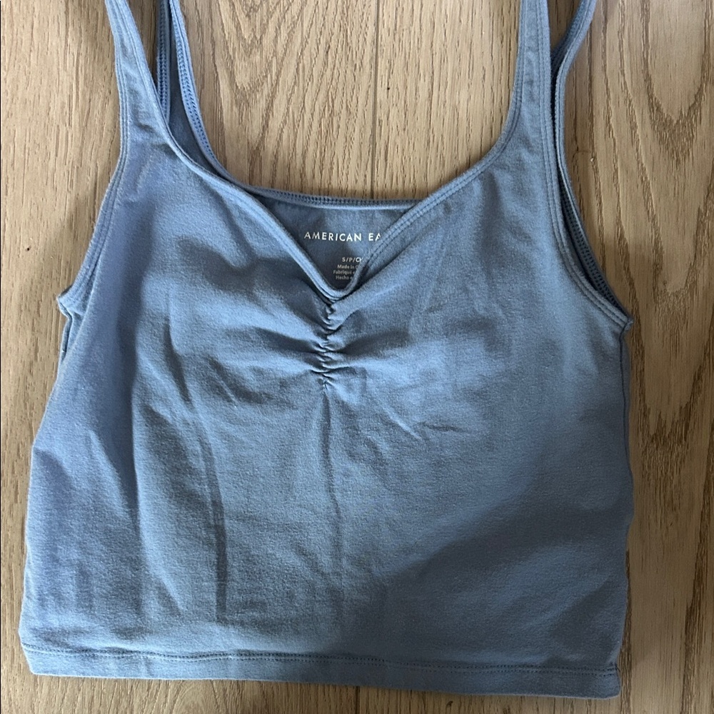American Eagle Blue Crop Top